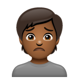 Нахмурившись людина: темний тон шкіри для WhatsApp 2.25.1.75