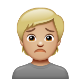 Нахмурившийся человек: светлый тон кожи для WhatsApp 2.25.1.75