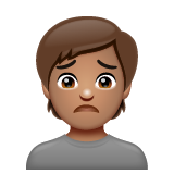 Нахмурившийся человек: средний тон кожи для WhatsApp 2.25.1.75