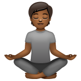 Людина в позі лотоса: темний тон шкіри для WhatsApp 2.25.1.75