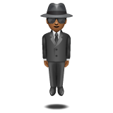 Парящий человек: темный тон кожи для WhatsApp 2.25.1.75