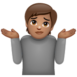 Людина знизує плечима: середній тон шкіри для WhatsApp 2.25.1.75