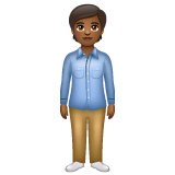 Человек стоит: темный тон кожи для WhatsApp 2.25.1.75