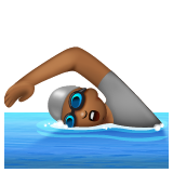 Плавание: темный тон кожи для WhatsApp 2.25.1.75