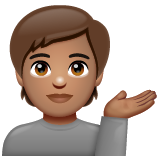 Людина тягне руку: середній тон шкіри для WhatsApp 2.25.1.75