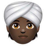 Человек в тюрбане: очень темный тон кожи для WhatsApp 2.25.1.75