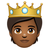 Людина з короною: темний тон шкіри для WhatsApp 2.25.1.75