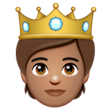 Людина з короною: середній тон шкіри для WhatsApp 2.25.1.75