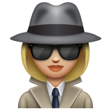 Жінка-детектив: світлий тон шкіри для WhatsApp 2.25.1.75