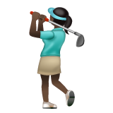 Жінка грає в гольф: дуже темний тон шкіри для WhatsApp 2.25.1.75