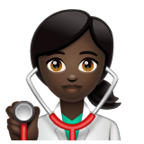 Жінка-лікар: дуже темний тон шкіри для WhatsApp 2.25.1.75