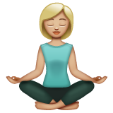 Жінка в позі лотоса: світлий тон шкіри для WhatsApp 2.25.1.75
