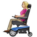 Женщина в электрическом кресле-коляске: светлый тон кожи для WhatsApp 2.25.1.75