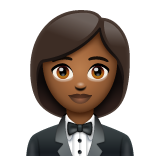 Женщина в смокинге: темный тон кожи для WhatsApp 2.25.1.75