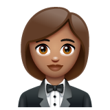 Женщина в смокинге: средний тон кожи для WhatsApp 2.25.1.75