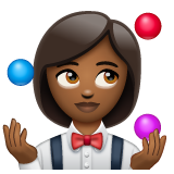 Женщина-жонглер: темный тон кожи для WhatsApp 2.25.1.75