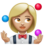 Жінка-жонглер: світлий тон шкіри для WhatsApp 2.25.1.75