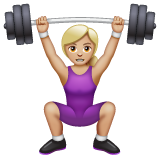 Жінка зі штангою: світлий тон шкіри для WhatsApp 2.25.1.75