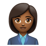 Офісна працівниця: темний тон шкіри для WhatsApp 2.25.1.75