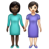 Дві жінки: дуже темний тон шкіри дуже світлий тон шкіри для WhatsApp 2.25.1.75