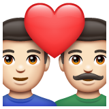 Couple avec cœur: Homme, Homme, Peau Claire