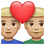 Couple avec cœur: Homme, Homme, Peau Moyennement Claire