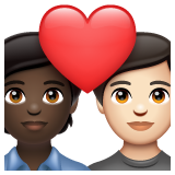 Couple avec cœur: Personne, Personne, Peau Foncée, Peau Claire