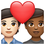 Couple avec cœur: Personne, Personne, Peau Claire, Peau Moyennement Foncée
