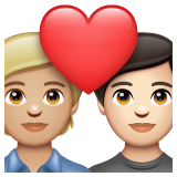Couple avec cœur: Personne, Personne, Peau Moyennement Claire, Peau Claire