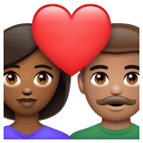Couple avec cœur: Femme, Homme, Peau Moyennement Foncée, Peau Moyenne