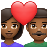 Couple avec cœur: Femme, Homme, Peau Moyennement Foncée