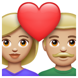 Couple avec cœur: Femme, Homme, Peau Moyennement Claire