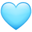 Cœur bleu clair