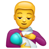 Homme Nourrissant Un Bébé