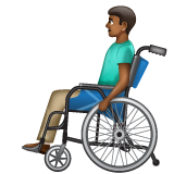 Homme En Fauteuil Roulant Manuel: Peau Moyennement Foncée