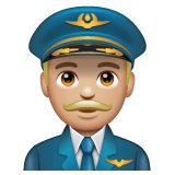 Pilote Homme: Peau Moyennement Claire