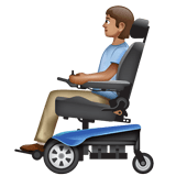 Personne En Fauteuil Roulant Motorisé: Peau Moyenne