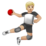 Personne Jouant Au Handball: Peau Moyennement Claire