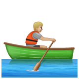 Personne Ramant Dans Une Barque: Peau Moyennement Claire