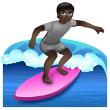 Personne Faisant Du Surf: Peau Foncée