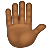 Main Levée: Peau Moyennement Foncée