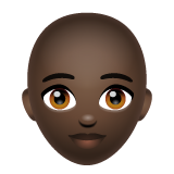 Femme: Peau Foncée, Chauve
