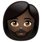 Femme: Peau Foncée, Barbe