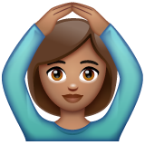 Femme Faisant Un Geste D’Acceptation: Peau Moyenne