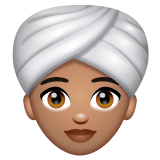 Femme En Turban: Peau Moyenne