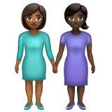 Deux Femmes Se Tenant La Main: Peau Moyennement Foncée, Peau Foncée