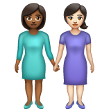 Deux Femmes Se Tenant La Main: Peau Moyennement Foncée, Peau Claire
