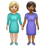 Deux Femmes Se Tenant La Main: Peau Moyennement Claire, Peau Moyennement Foncée
