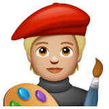 Художник: світлий тон шкіри для WhatsApp 2.26.8.72