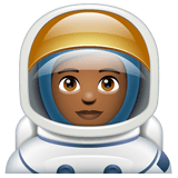 Astronauta: Tom de Pele Medium-Dark para WhatsApp 2.26.8.72
